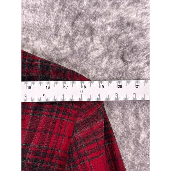 Vintage Pendleton Jacket Large Mens Red Plaid Wool Flannel Blazer Shirt - Picture 4 of 9
